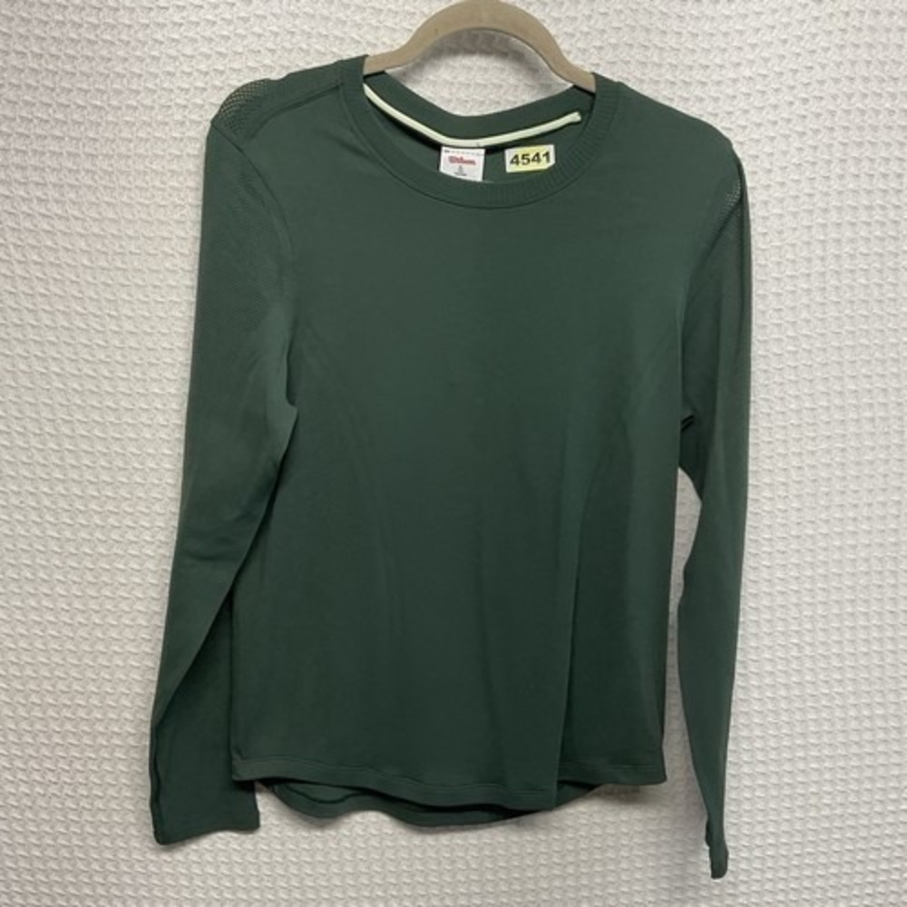 NWT Wilson Sycamore Protec Dark Green Seamless Long Slv. T-Shirt Women XL China